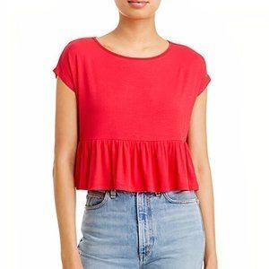 Aqua corp top-  Red M